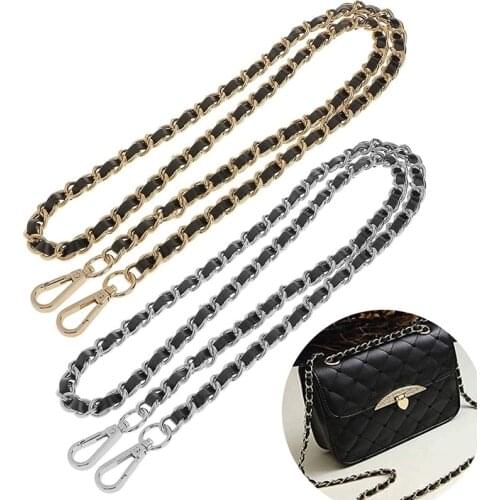 120/130cm Replacement Chain & PU Synthetic Leather Shoulder Crossbody Straps Bags/Handbag/Handle/Purse