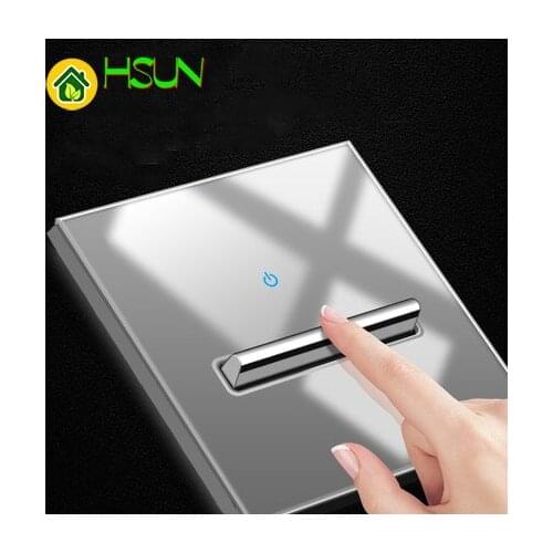 86 type Grey tempered glass reset toggle switch 1 2 3 4 gang 1 2 way retro hotel creative switch TV France Germany UK socket