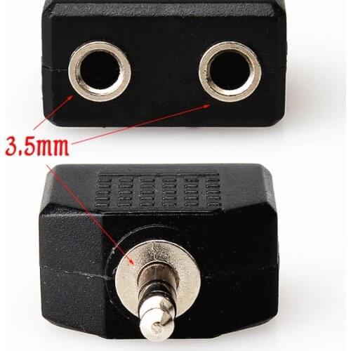 Audio Earphone Headphone Splitter Adapter 3.5mm to 2 Earbuds Stereo Headset