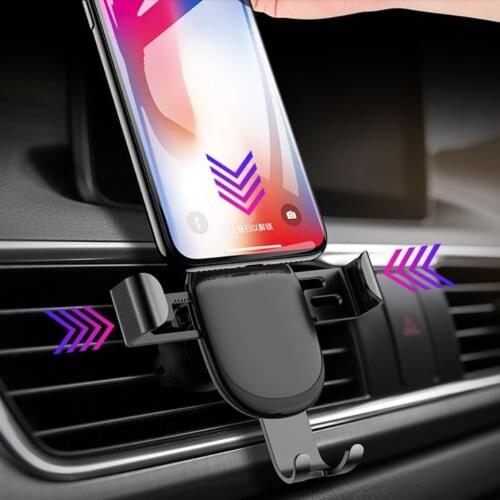 Stand Holder For Phone in Car Luxury Gravity Auto Lock Phone Support Bracket Air Vent Mount Car Stand Holder For iPhone 11 Pro