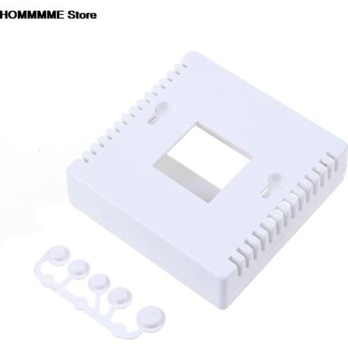 1PC White 8.6x8.6x2.6cm Case For DIY LCD1602 Meter Tester With Button 86 Plastic Project Box Enclosure