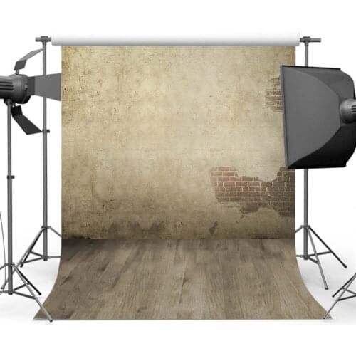 MOCSICKAOld Master Brick Wall Photography Background Wood Floor Backdrop for Children Photographers CM-5337