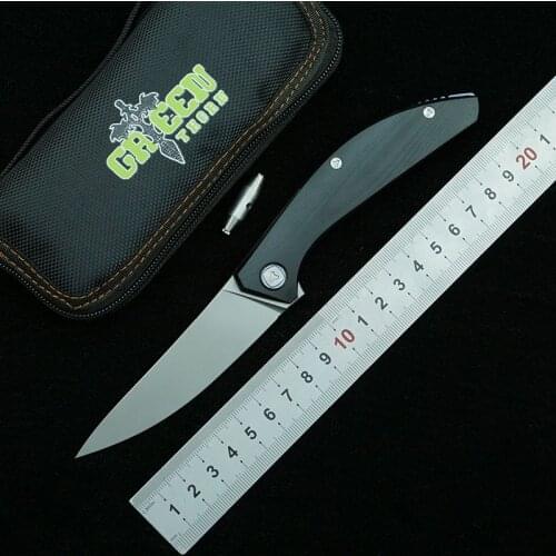 Green Thorn SIGMA Flipper Folding Knife D2 Blade Titanium + G10 Steel Handle Outdoor Camping Kitchen Fruit Knife EDC Tool