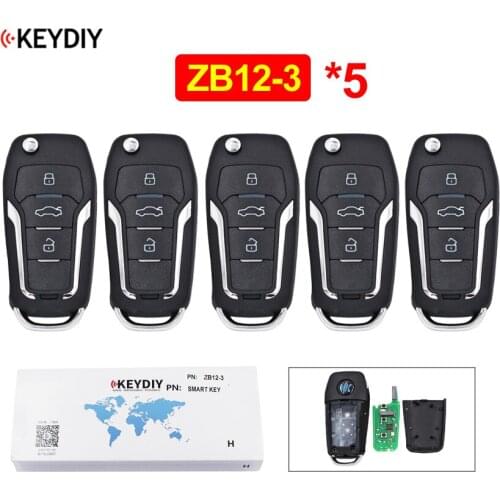 5Pcs/Lot KEYDIY 3 Button Universal KD Smart Key ZB12-3 Car Key Remote Replacement for KD-X2 Fit for More than 2000 Models