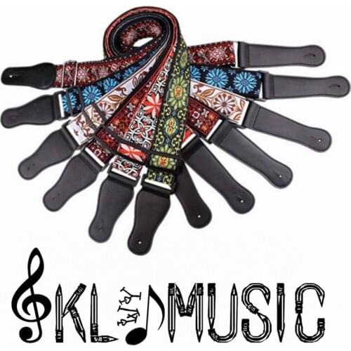 Classical Hendrix Jacquard Weave Guitar Straps with Nylon backing