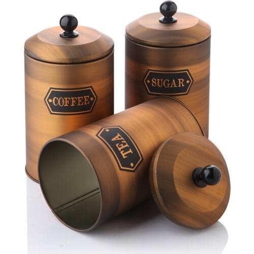 Queens Kitchen 3 Pcs Vintage Metal Storage Team