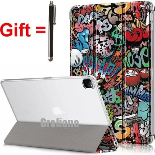 Magnet Capa for iPad Pro 12.9 2020 2018 A2229 A2069 A1895 A1876 Tablet Case Trifold Stand PU Leather for iPad 2020 Pro12.9 Cover