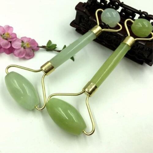 1PC Natural Facial Beauty Massager Tool Jade Roller Double Head Face Thin massager Tool Drop-ship face massager jade roller