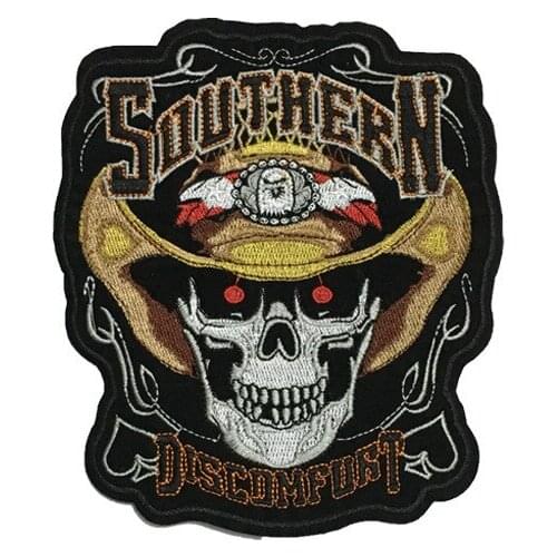 PGY 1PCS Personality Punk Embroidery Cowboy Skeleton Badge Cloth Sweater Serve Jeans Down Jackets Shoe Decoration Subsidies