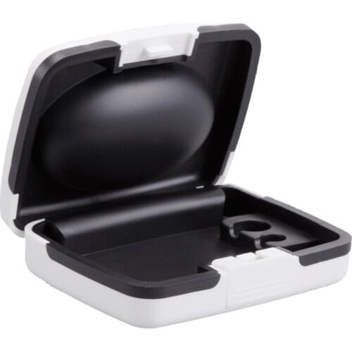 Portable Hearing Aid Case Hard Storage Deaf-aid Carrying Box With Battery Compartment for BTE CIC IIC ITE