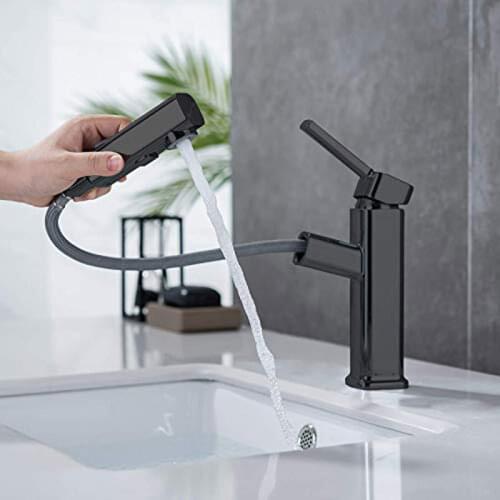 QUEEXU Pull-out Bath Mixers With Shower Head