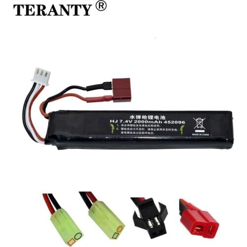 RC Toys Guns 2S 2000mAh 35C 452096 7.4V Rechargeable Battery for AKKU Mini Airsoft BB Air Pistol Electric Toys Guns Parts #101MM