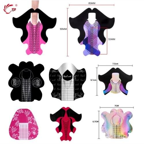 TP Stiletto Nail Extension Forms Stickers for Gel Acrylic Tips Extension Professional Nails System Builder Mold Design Nail Form