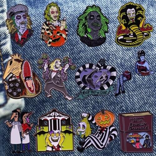 Horrible Archmage Cartoon Brooch Metal Enamel Lapel Badge Collect Denim Jacket Backpack Pin Decoration Children Fashion Gifts