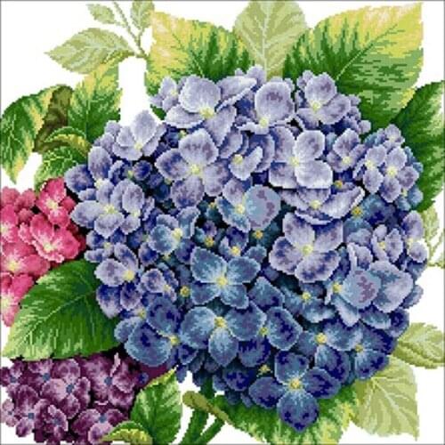 Hydrangea patterns Counted Cross Stitch 11CT 14CT 18CT DIY Cross Stitch Kits Embroidery Needlework Sets home decor