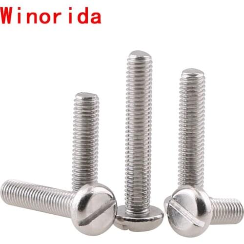 M3 M4 M5 GB67 Stainless Steel 304 One-word Plate Screw Open Slot One-word Round Head Screw 50Pcs