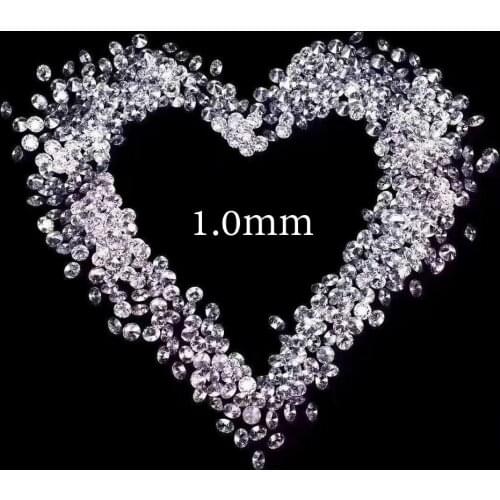 1.0mm loose beads Total 1 carat FG color round brilliant cut small size moissanit jewelry DIY bracelet ring material
