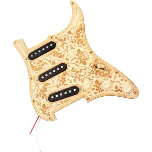 1pc Loaded Alnico V Pickguard SSS Maple Black For ST Guitar Parts Durable