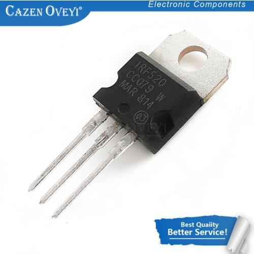10pcs/lot IRF520 TO-220 IRF520N TO220 IRF520NPBF In Stock