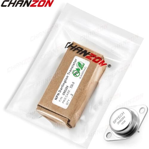 2pcs 2N6284 TO-3 NPN Darlington Transistor Bipolar Junction BJT Triode Tube Fets 20A 100V Integrated Circuits