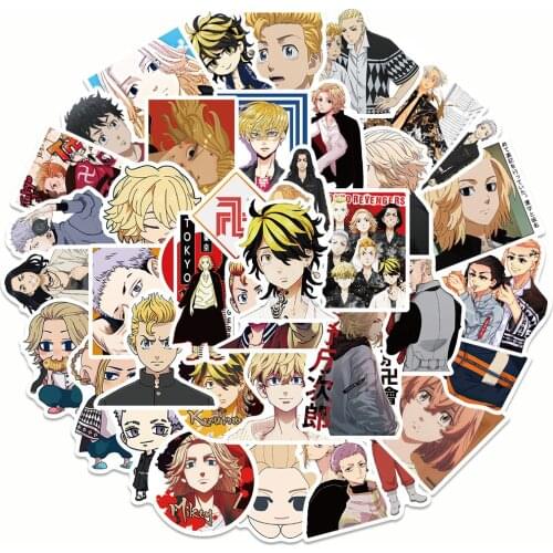 2021 New Japanese Cartoon Anime Tokyo Avengers Graffiti Decoration Suitcase Guitar Waterproof Stickers Wholesale