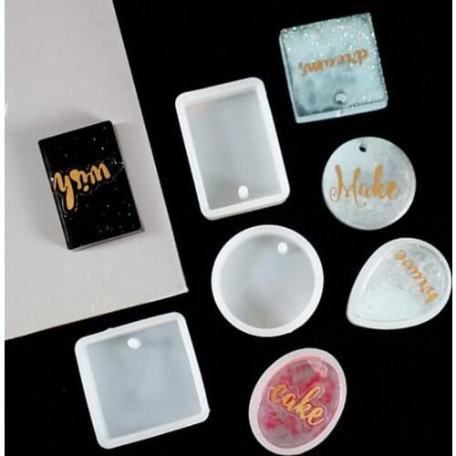 25 Pcs/Set Crystal Epoxy Resin Mold Keychain Pendant DIY Crafts Silicone Mould K3ND