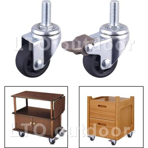 4PCS PP Swivel Caster Wheels Heavy Duty Caster No Noise Wheels For Furniture Carts Warehouse Shelf Home Accessories
