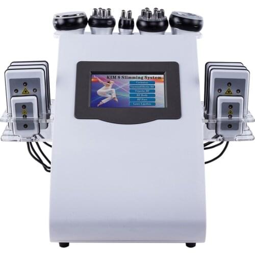 40K 6 in 1 Ultrasound Liposuction Negative Pressure Dual-color Radio Frequency Instrument Laser Weight Loss Fiber Body Apparatus
