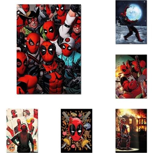 5d Diamond Painting Marvel Deapool Movie SuperHero Art Comic Wall Art Diamond Embroidery Cross Stitch Kits for Living Home Decor