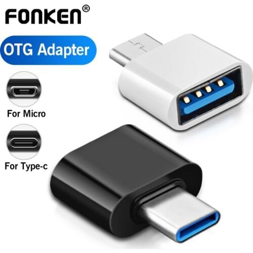 FONKEN OTG Type C To Usb Adapter 2.0 Micro Usb Phone Adapter Usbc Smartphone Laptops To Usb Mouse Gamepad Flash Disk Otg Plug