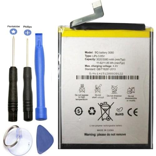 ISUNOO BQ U PLUS 3080mAh Battery for BQ U PLUS Cell Phone With Tools