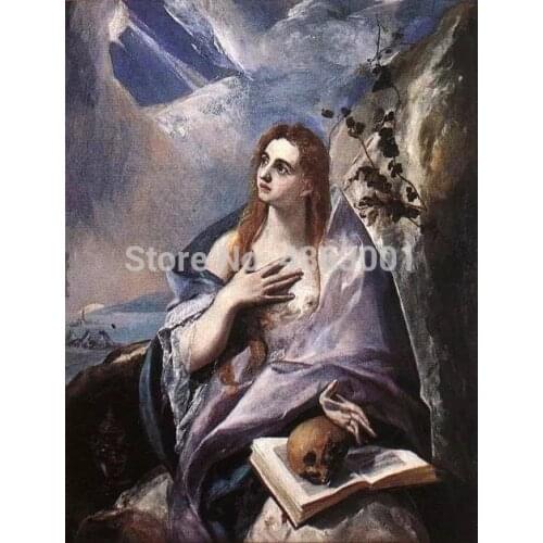 MYTIAN 5D DIY Diamond Painting El Greco Mary Magdalene in Penitence Mosaic Pasted Embroidery Cross Stitch Kit Diamond Embroidery