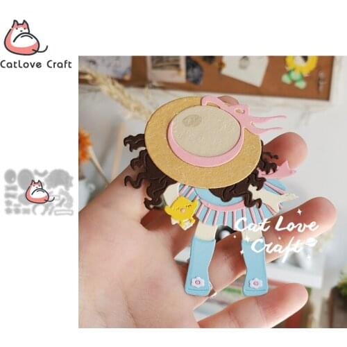 Catlove Easter Bent over girl Metal Cutting Dies Scrapbooking Stencil Die Cuts Card Making DIY Craft Embossing New Dies For 2020