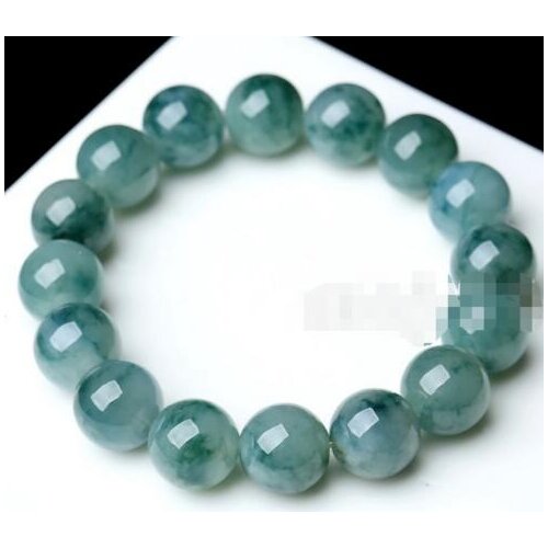 10mm 100% A Grade Green Jade Jadeite Round Gemstone Beads Bracelet 7.5'' Exquisite Small Gift