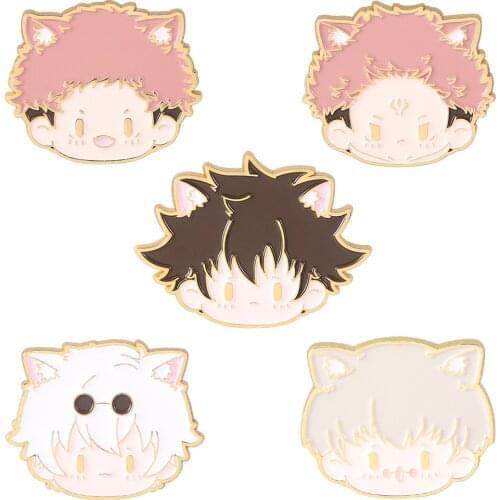 J2902 Anime Character Kawaii Pin Metal Enamel Pins and Brooches for Women Men Lapel Pin Backpack Hat Badge Kids Gifts