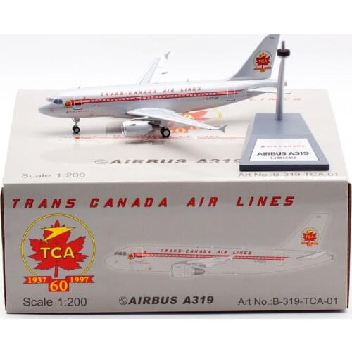 1:200 Alloy Collectible Plane Gift B-319-TCA-01 Air France Airbus Airbus A319 Diecast Aircarft Jet Model C-FZUH With Stand