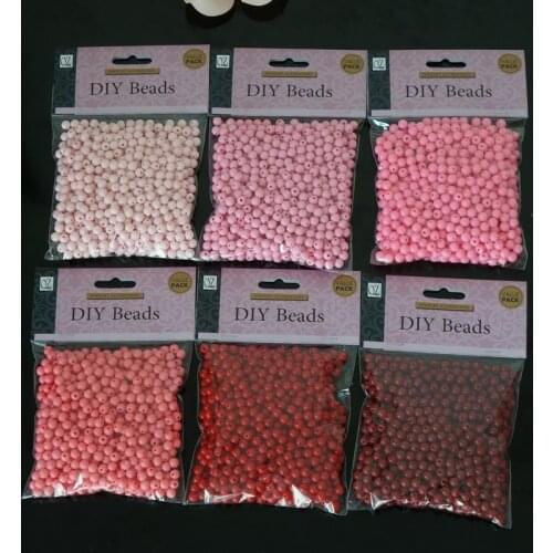 5mm 6mm Acrylic Round Beads For Jewelry Making DIY Craft Accessories Supplies For Jewelry Soild Bead Meideheng