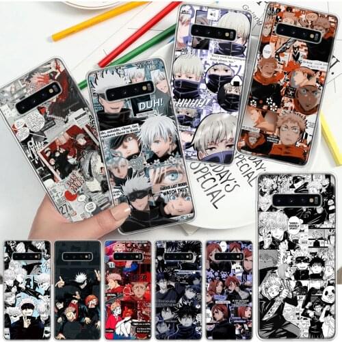 Jujutsu Kaisen Anime Manga Soft Cover Phone Case For Samsung Galaxy S10 S21 S20 FE S9 S8 S7 Note 10 9 8 Plus Ultra Lite J4 J6