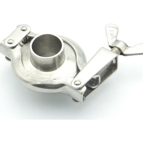 304SS Sanitary Pipe Fitting Set 19mm Pipe OD Sanitary 1/2" Tri Clamp Weld Ferrule + Tri Clamp + Silicon Gasket For Home Brew