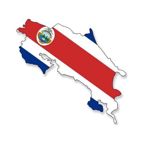 Costa Rica Island Shaped Flag Sticker (cr pura vida Love Rican)