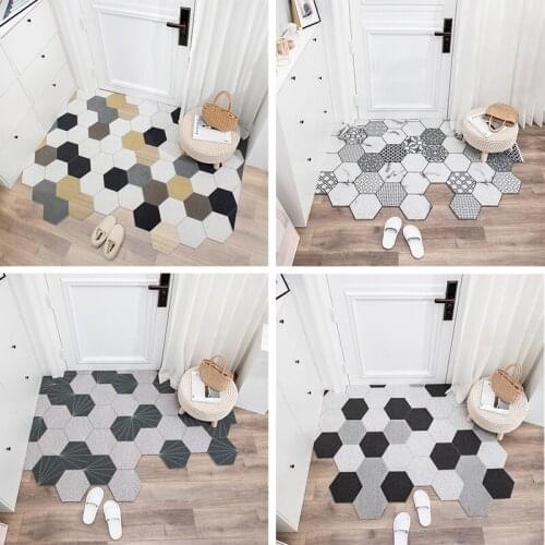 Kitchen And Bathroom Non-Slip Doormat Decoration Custom PVC Carpet Home Silk Loop Floor Entrance Mats Carpet Living Room