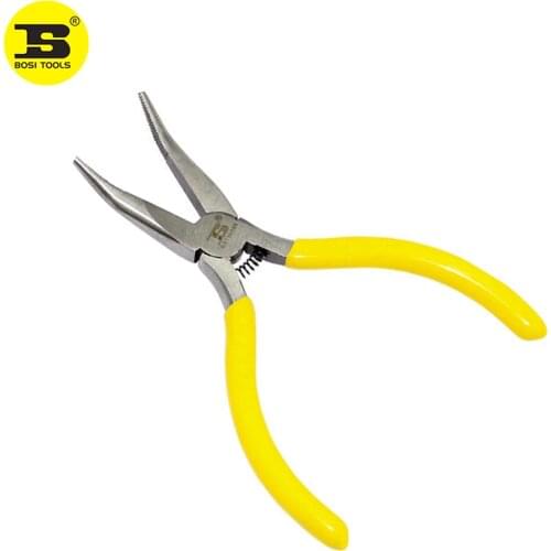 SIJIBOSI Mini 5" Bent Nose Beading Craft Hobby Pliers Jewelers Jewelry Repair Tool