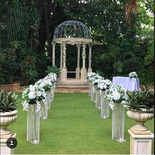 120cm 48inch height Wedding walk way flower stand stage venue arylic crystal column pillar for wedding party decoration
