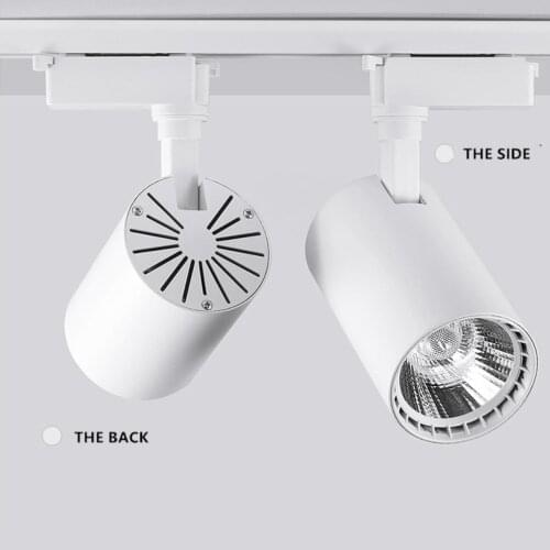 Led Spotlight Lamp Aluminum Track Rail Lighting Track Light 12W 20W 30W 40W COB Track Lights Fixture Spot Light for Home