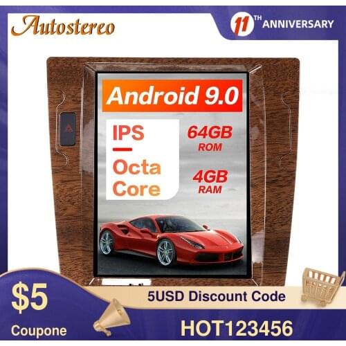 Tesla style Android 9.0 4+64G Car GPS Navigation For Volkswagen Phaeton 2004-2013 Car multimedia player radio recorder head unit