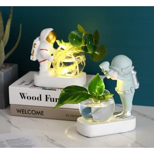 Astronaut Hydroponic Resin Decoration Plant Vase Creative Nordic Style Cafe Living Room Decoration Diver Plant Hydroponics Gift