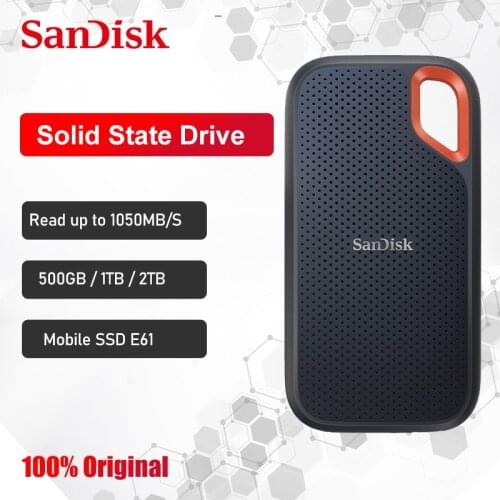 Sandisk 2tb ssd disco rígido externo portátil 1050 mb/s usb3.2 gen2 hd 1tb 500gb unidade de estado sólido para desktop portátil