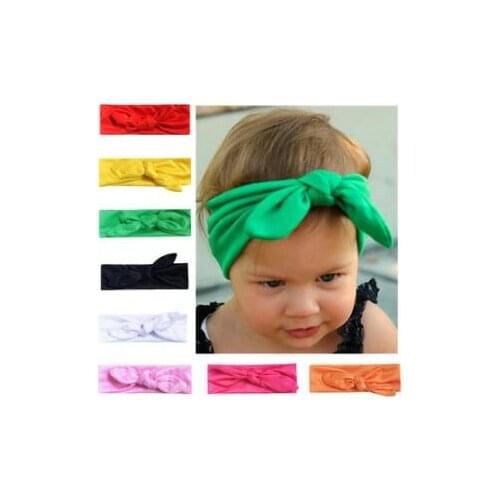 120pcs/lot DIY Multi Fabrics Simple Bunny Ears Headband Bowknot Baby Head Bands Hair Styling Tools HA838