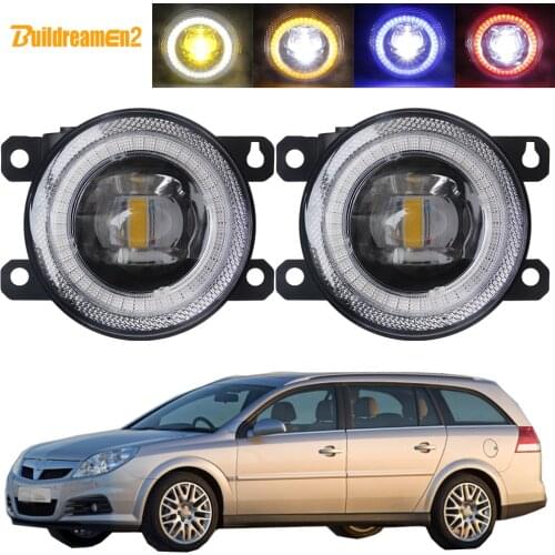 2 X Car Front Bumper Fog Light Assembly LED Lens Angel Eye Daytime Running Lamp 30W 8000LM 12V For Opel Vectra C 2002-2008