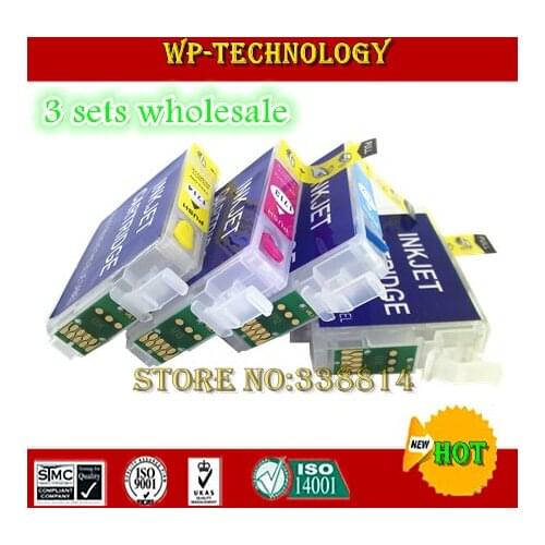 3 sets Empty Refill cartridge suit for T1711-T1714, suit for Epson xp-103/33/203/207/303/306/403/406, With ARC chip
